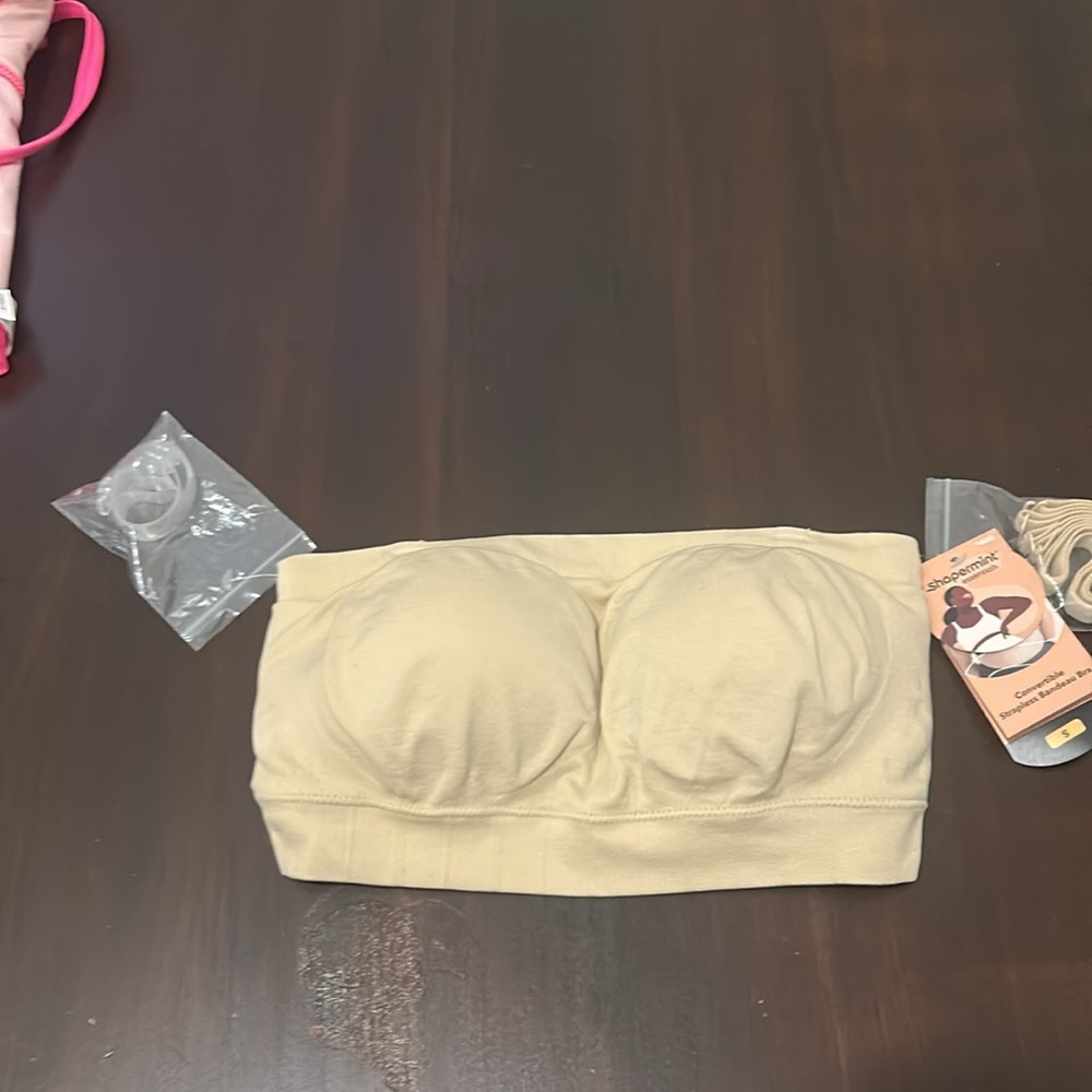 Shapermint Seamless Strapless Bandeau Bra in Cream - Picture 3 of 12